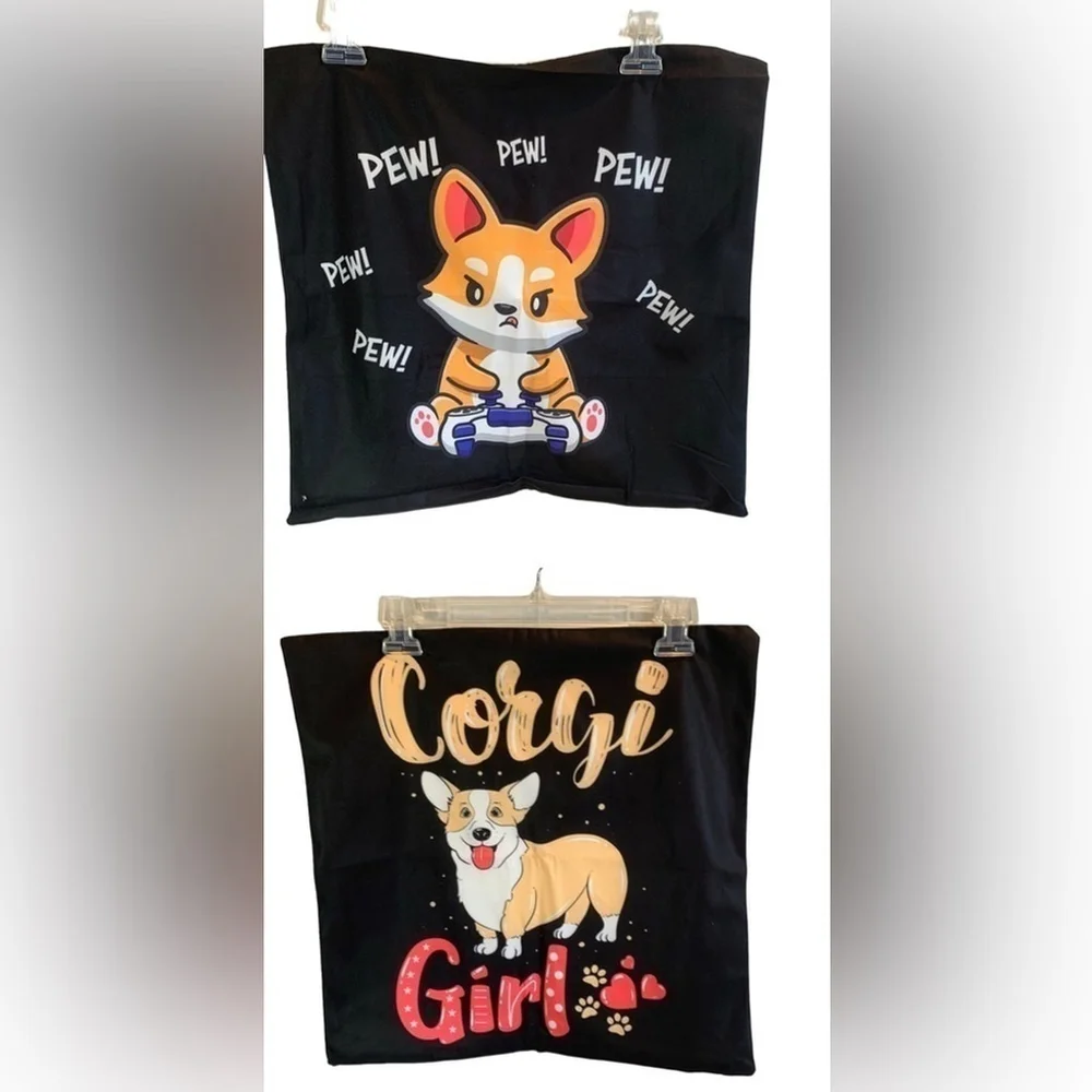 2 pillow covers Corgi nwot